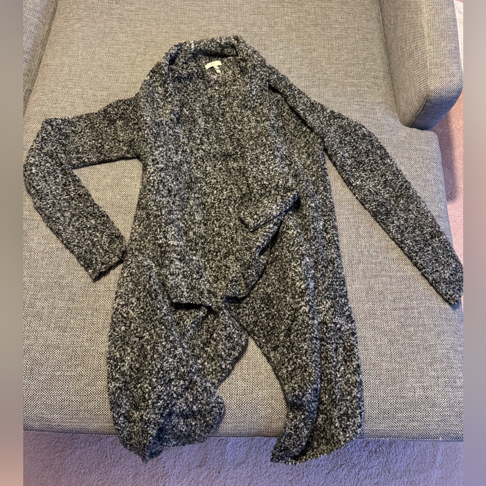 Joie Gray & Black Oversized Cozy Blanket Sweater